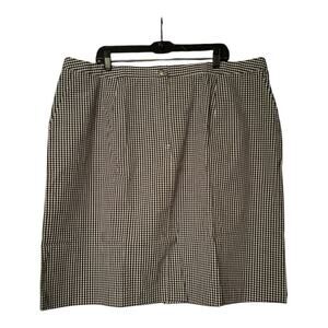 Jessie Sport Classic Black and White gingham Checkered Skirt size 24 pockets